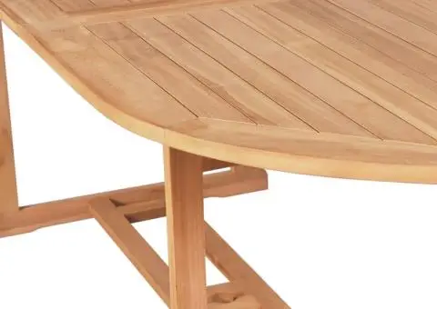 Set mobilier exterior cu scaune pliabile 7 piese lemn tec masiv - 5/5