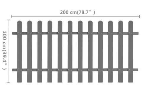 Gard din șipci, 200 x 100 cm, WPC - 5/5