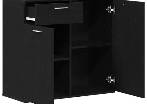 Servantă, stejar negru, 80x36 x75 cm, lemn prelucrat - 5/5