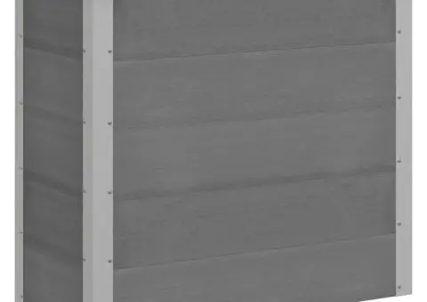 Strat înălțat de grădină, gri, 100 x 50 x 91 cm, WPC - 2/5