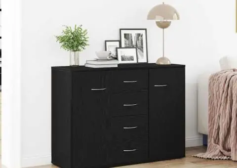 Bufetă, stejar negru, 88x30x64 cm, lemn prelucrat - 1/5