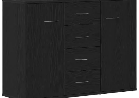 Bufetă, stejar negru, 88x30x64 cm, lemn prelucrat - 2/5