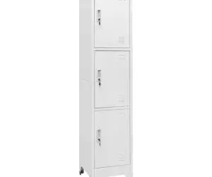 vidaXL Dulap vestiar cu 3 compartimente, 38x45x180 cm