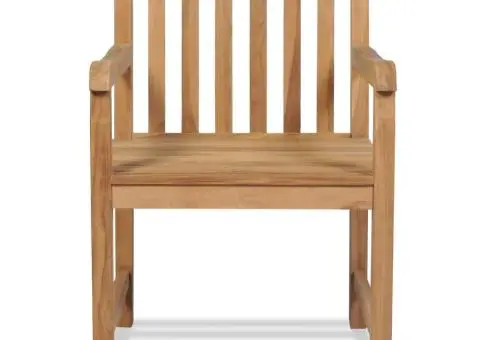 Scaune de exterior, 2 buc., lemn masiv de tec - 3/5