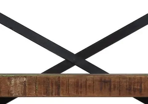 Servantă cu rafturi, 120x35x200 cm, lemn masiv reciclat - 4/5