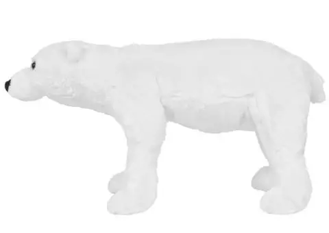 Urs polar din pluș de jucărie în picioare, alb, XXL - 2/5