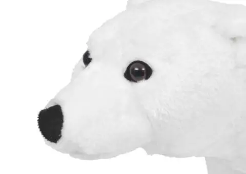 Urs polar din pluș de jucărie în picioare, alb, XXL - 3/5