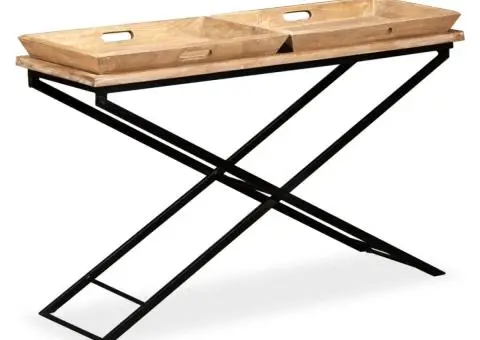 Masă consolă Lemn masiv de mango 130x40x80 cm - 1/5