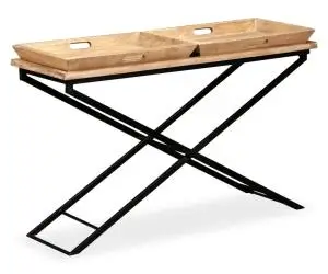 vidaXL Masă consolă Lemn masiv de mango 130x40x80 cm