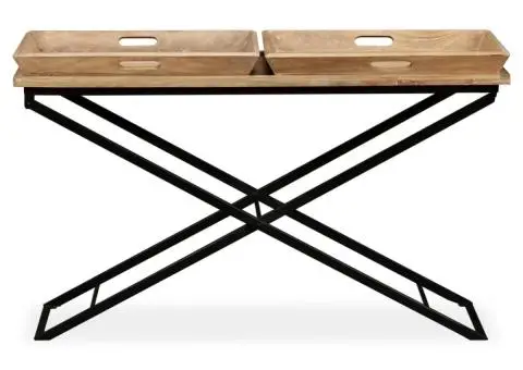 Masă consolă Lemn masiv de mango 130x40x80 cm - 3/5