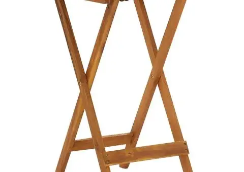 Set mobilier bistro pliabil, 3 piese, lemn masiv de acacia - 2/5