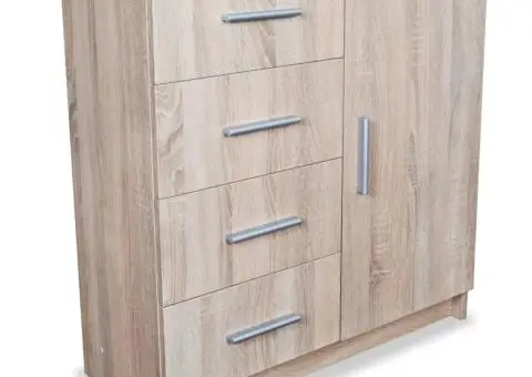 Dulap, stejar, 79x35x88 cm, lemn prelucrat - 2/5