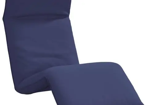 Șezlong pliabil, bleumarin, 175x54x8,5 cm, țesătură Oxford - 2/5