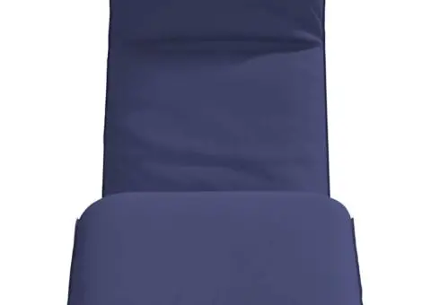 Șezlong pliabil, bleumarin, 175x54x8,5 cm, țesătură Oxford - 4/5