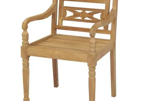 Scaune Batavia, 2 buc., lemn masiv de tec - 2/5