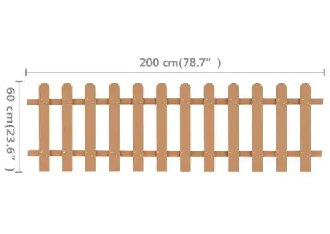 Gard din șipci, 200 x 60 cm, WPC - 5/5