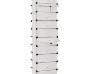 vidaXL Organizator de pantofi interconectat, 10 compartimente, alb