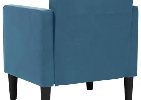 Canapea Scaun cu cotiere, albastru, 53 cm, catifea - 5/5