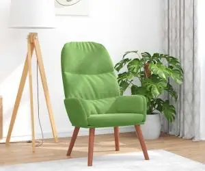vidaXL Scaun de relaxare, verde deschis, catifea