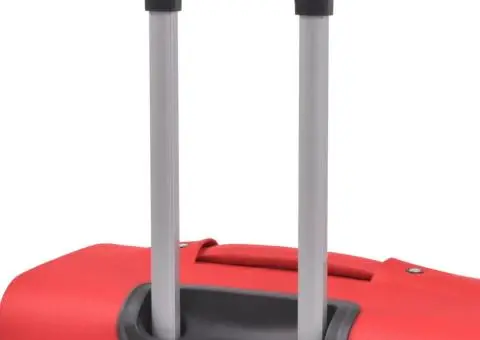 Set trolere din material textil, 3 piese, roșu - 4/5