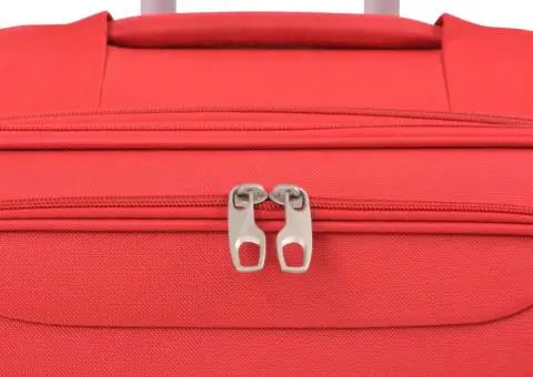 Set trolere din material textil, 3 piese, roșu - 5/5