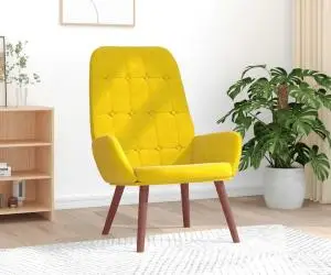 vidaXL Scaun de relaxare catifea galbena