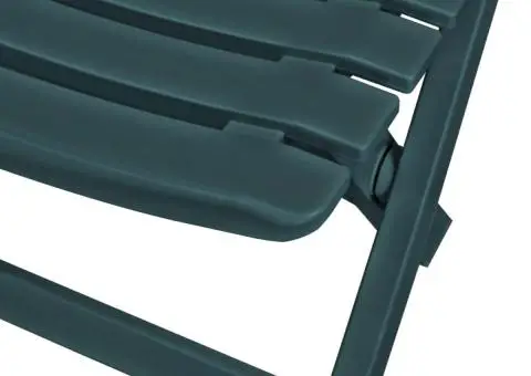 Set mobilier bistro pliabil, 3 piese, verde, plastic - 4/5