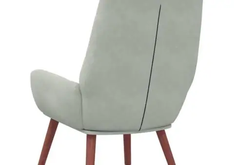 Scaun de relaxare, gri deschis, catifea - 5/5