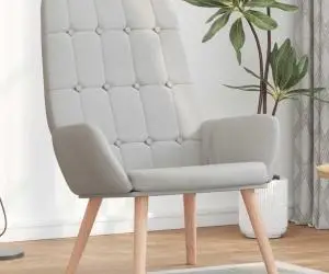 vidaXL Scaun de relaxare Cloud Grey Fabric