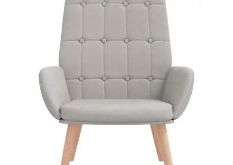 Scaun de relaxare Cloud Grey Fabric - 4/5