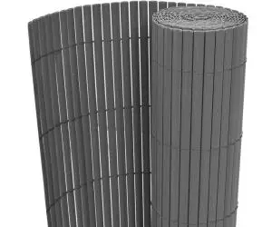 vidaXL Gard pentru grădină cu două fețe, gri, 90 x 500 cm, PVC