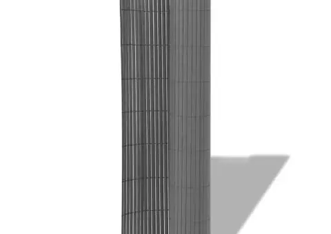 Gard pentru grădină cu două fețe, gri, 90 x 500 cm, PVC - 2/5