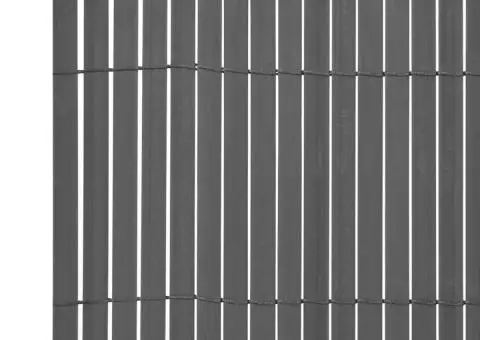 Gard pentru grădină cu două fețe, gri, 90 x 500 cm, PVC - 3/5