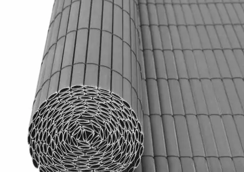 Gard pentru grădină cu două fețe, gri, 90 x 500 cm, PVC - 5/5