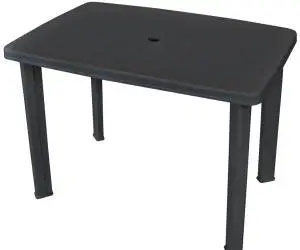 vidaXL Masă de grădină, antracit, 101 x 68 x 72 cm, plastic
