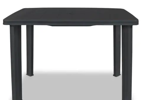 Masă de grădină, antracit, 101 x 68 x 72 cm, plastic - 2/5