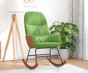 vidaXL Scaun balansoar, verde deschis, catifea