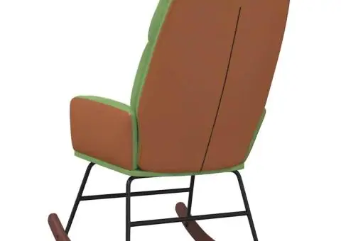 Scaun balansoar, verde deschis, catifea - 5/5