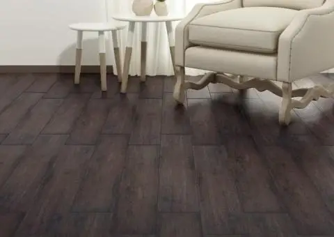 Plăci pardoseală autoadezive, maro închis, 5,02 m², 2 mm, PVC - 4/5