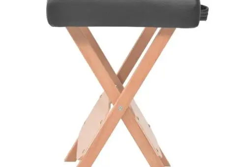 Taburet pliabil de masaj cu șezut gros de 12 cm, negru - 2/4