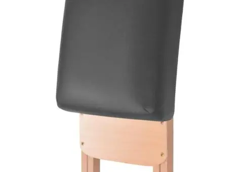 Taburet pliabil de masaj cu șezut gros de 12 cm, negru - 3/4