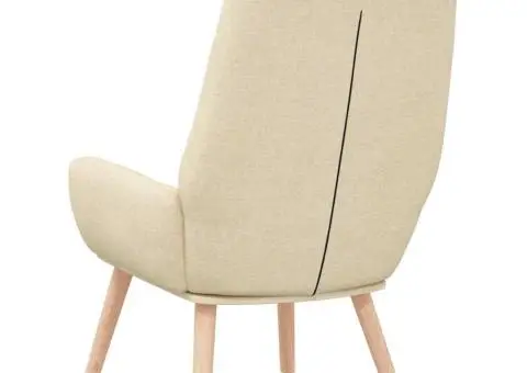 Scaun de relaxare, crem, material textil - 5/5