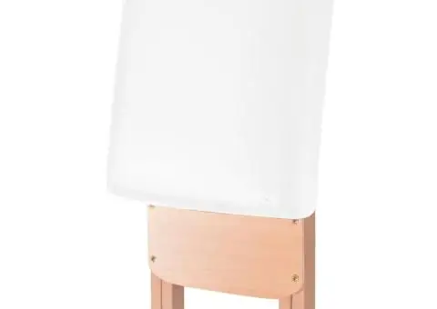 Set taburet și masă masaj pliabile 2 zone, 10 cm grosime, alb - 5/5