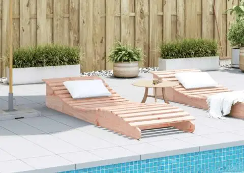 Șezlong, 205x70x31,5 cm, lemn masiv douglas - 3/5