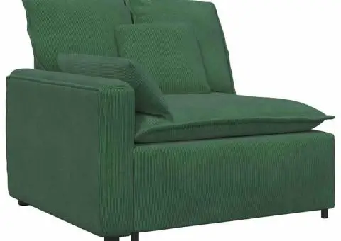 Modul modular de capăt pentru cotieră canapea cu perne verde închis 100 cm - 2/5