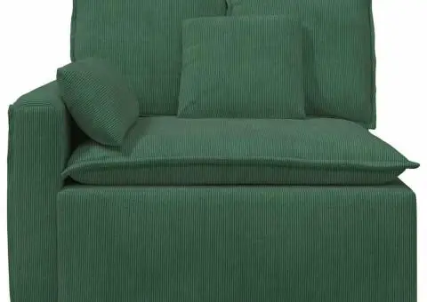 Modul modular de capăt pentru cotieră canapea cu perne verde închis 100 cm - 3/5