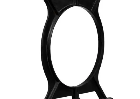 Picioare masă de sufragerie, 2 buc, cadru în O, Fontă - 2/5