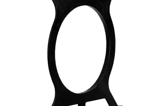 Picioare masă de sufragerie, 2 buc, cadru în O, Fontă - 3/5