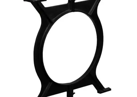 Picioare masă de sufragerie, 2 buc, cadru în O, Fontă - 4/5