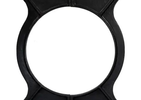 Picioare masă de sufragerie, 2 buc, cadru în O, Fontă - 5/5